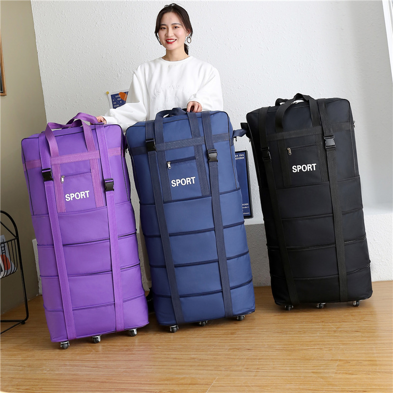 Oversized Foldable Wheeled Travel Duffel