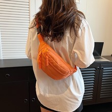 手机腰包简约潮牌男士款胸包日系轻便单肩小背包女休闲运动斜挎包 view 6